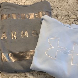 2 sz small Under Armour hooded sweatshirts EUC!
